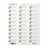 Botanische Lemon-labels voor retouradressen Etiket (Full Sheet)