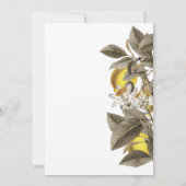 Botanische Lemon Leaves Wedding Kaart (Achterkant)