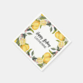 Botanische Lemon Tuin Zomer Verjaardag Servet (Hoek)