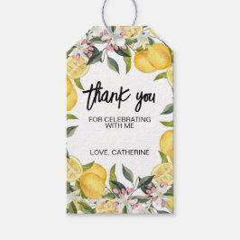 Botanische Lemon Tuin Zomer Verjaardagscadeau Labe Cadeaulabel