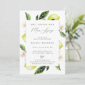 Botanische Lemons Main Squeeze Vrijgezellenfeest Kaart (Staand voorkant)