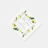 Botanische Lemons Main Squeeze Vrijgezellenfeest Servet (Hoek)