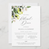 Botanische Lemons-repetitie Inwendige uitnodiging (Voorkant)