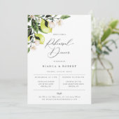 Botanische Lemons-repetitie Inwendige uitnodiging (Staand voorkant)