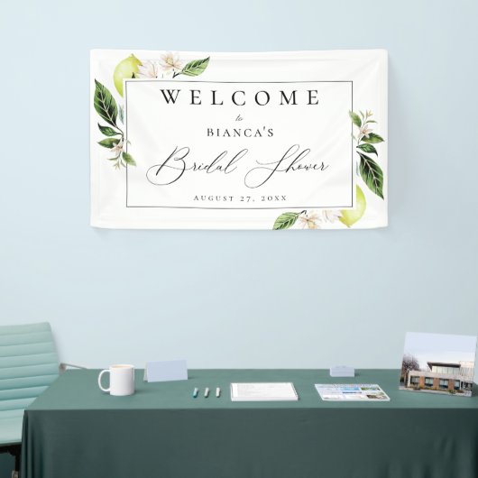 Botanische Lemons Vrijgezellenfeest Welkom Spandoek (Beurs)