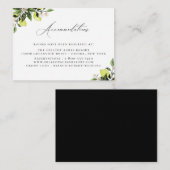 Botanische Lemons Wedding Accommodatie Enclosure  Informatiekaartje (Voorkant / Achterkant)