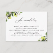 Botanische Lemons Wedding Accommodatie Enclosure  Informatiekaartje (Voorkant)