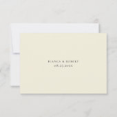 Botanische Lemons Wedding RSVP Keuze Kaart (Achterkant)
