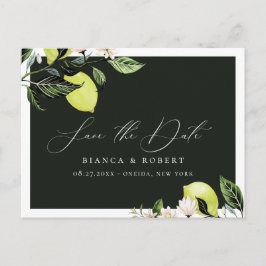 Botanische Lemons Wedding Save the Date Aankondigi Aankondigingskaart