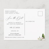 Botanische Lemons Wedding Save the Date Aankondigingskaart (Achterkant)