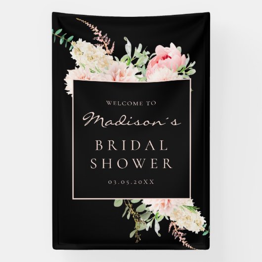 Botanische Lente Bruidsdouche Spandoek (Verticaal)