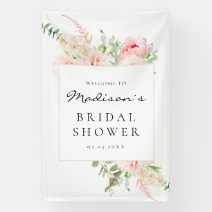 Botanische Lente Bruidsdouche Spandoek