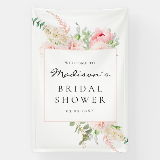 Botanische Lente Bruidsdouche Spandoek (Verticaal)