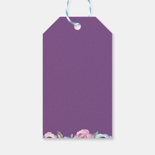 Botanische lente Floral en Chic dank u Cadeaulabel (Achterkant)