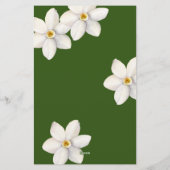Botanische lente groen briefpapier (Achterkant)