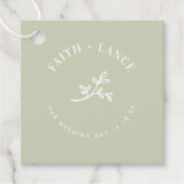 BOTANISCHE LENTE nieuw leven moderne bruiloft sali Bedankjes Labels (Voorkant)