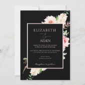 Botanische lente-uitnodiging kaart (Voorkant)