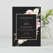 Botanische lente-uitnodiging kaart (Staand voorkant)