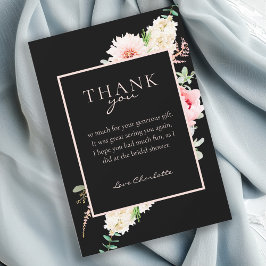 Botanische lente Vrijgezellenfeest "Dank u!" Kaart