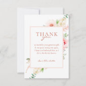 Botanische lente Vrijgezellenfeest "Dank u!" Kaart (Voorkant)