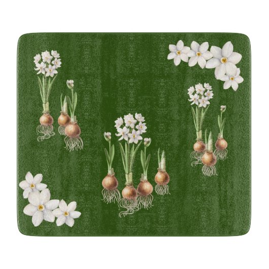 Botanische lentegroomstrips snijplank (Voorkant)