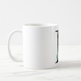 Botanische Letter 'B', Natuur-Inspiratie Monogram  Koffiemok
