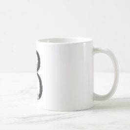 Botanische Letter 'B', Natuur-Inspiratie Monogram  Koffiemok