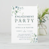 Botanische Letter Engagement Party voor Eucalyptus Kaart (Staand voorkant)
