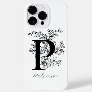 Botanische Letter P Monogram Naam  Case-Mate iPhone 14 Pro Max Hoesje