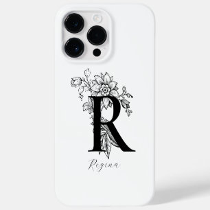 Botanische Letter R Monogram Naam Case-Mate iPhone 14 Pro Max Hoesje