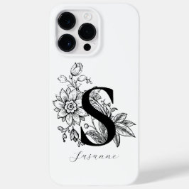 Botanische Letter S Monogram Naam Case-Mate iPhone 14 Pro Max Hoesje