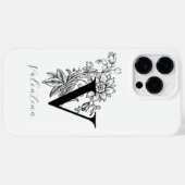 Botanische letter V Monogram Case-Mate iPhone Case (Achterkant (horizontaal))