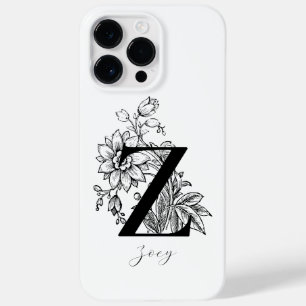 Botanische Letter Z Monogram Naam Case-Mate iPhone 14 Pro Max Hoesje