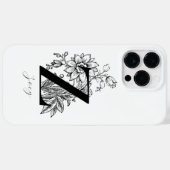 Botanische Letter Z Monogram Naam     Case-Mate iPhone Case (Achterkant (horizontaal))