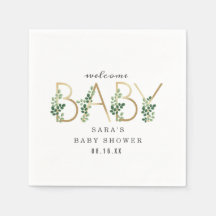 Botanische Lettering Minimalistisch baby shower