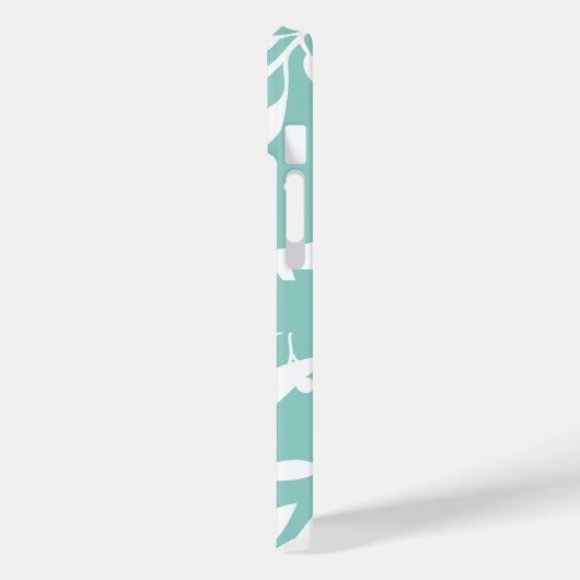 Botanische Lichtblauwe Gepersonaliseerde Bloemen Case-Mate iPhone Case (Achterkant / Links)