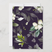 Botanische lichten | Paarse uitnodiging voor een b (Achterkant)