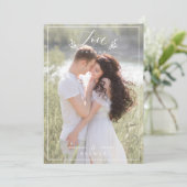 Botanische liefde en Bedankt Aangepast fotohuwelij (Staand voorkant)