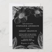  botanische lijn Kunstuitnodiging Kaart (Voorkant)