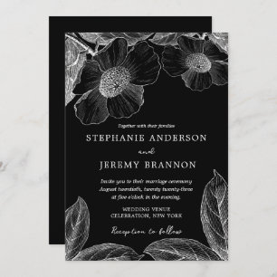  botanische lijn Kunstuitnodiging Kaart