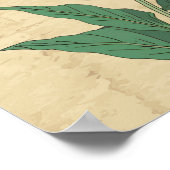 botanische lijn tekening muur kunst poster (Hoek)