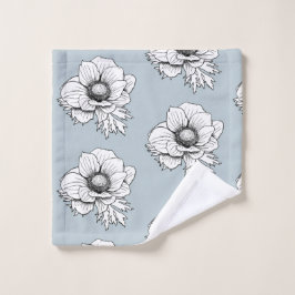 Botanische lijnkunst: Anemone Washandje