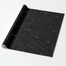 Botanische lijnkunst inpakpapier