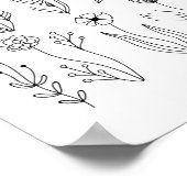 Botanische lijnkunst poster (Hoek)