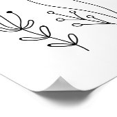 Botanische lijnkunst poster (Hoek)