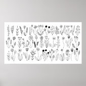 Botanische lijnkunst poster (Voorkant)
