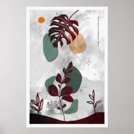 Botanische lijnkunst poster