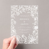  Botanische Lijst bruiloft Acryl Uitnodigingen (Insitu (Draagbaar))