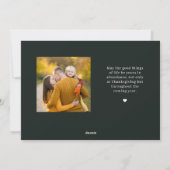 Botanische Lijst Editable Color Thanksgiving Card Feestdagenkaart (Achterkant)