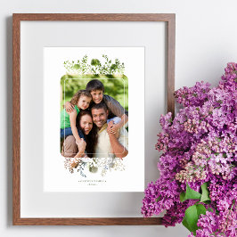 Botanische Lijst Elegant Wildbloemen Foto familie Poster